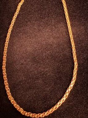 10K Solid Yellow Gold Bismarck Link Chain Bracelet